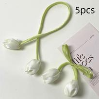 5Pcs Sweet Tulip Lace-up Straps DIY Hair Cord Accessories Curtains Tie Rope  Decoration