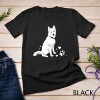 cute white Siberian Husky - sweet white Snow dog T-Shirt Unisex T-shirt 1 L
