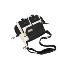Japanese Style Men Crossbody Bag Square Casual Messenger Bag Fashion Single Shoulder Bag  Outdoor White Bag