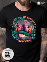 Bright oversized summer T-shirt with  Lemurs  print 3XL