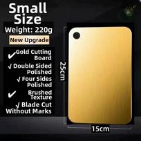 Anti-mold Chopping Board Stainless Steel Cutting Boards Mats Vegetable Cutting Board  Kitchen 25x15cm Gold Round