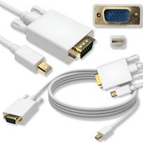 Kabel przejściówka z mini dp displayport na vga męskie 1,8m adapter do mac