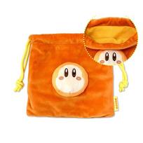 SK Japan Kirby Face Mascot Drawstring Bag Waddle Dee - oranžinė