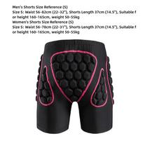Spandex Fabric Padded Protective Shorts Elastic Waistband Crash Pants Hip Protector Shorts  Skating Pink trim S