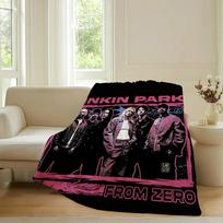 Linkin Park Rock Band Blanket for Sofa Bed Office Plane Travel Camping Soft and Warm for Sleeping Reading Relaxing Size: 75*100cm, Weight: 230 GSM