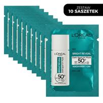 Loreal bright reveal redukujący przebarwienia uv fluid do twarzy spf50+ niacynamid + kwas lha (saszetka) - 1.5ml x 10 sztuk