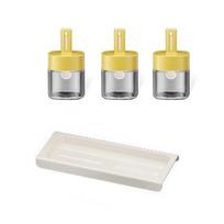 Sealed Salt Storage Box Leak-proof Spice Jar Practical Glass Seasoning Bottle  Countertop Yellow
