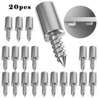 20 vnt Savisriegiai Sraigtai Spintelė Laikiklis Laminatas Atrama Stikliniai Smeigtukai Smeigtukai Neslidžios pertvaros Vinys medinėms spintelėms Spintoms 20pcs