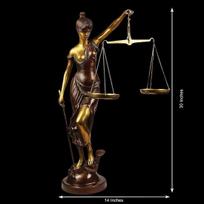 Didelė statula Andha Kanun 76,2 cm Teisingumo statula užrištomis akimis Ledi Murti skulptūra Užrištomis akimis