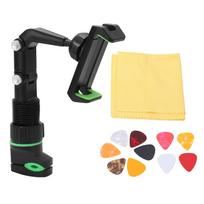 Guitar Head Phone Holder Mount for Teaching Video Recording 10Pcs Picks Wiping Cloth