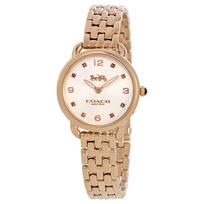 Coach Delancey Slim Silver Dial Rose Gold-tone Ladies Watch 14502783