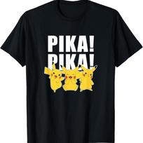 Pokémon - Pikachu Pika Pika T-Shirt S juoda