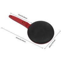 8-inch Electric Pancake Maker, Portable Home Crepe Machine - 320-356°F Smart Temperature Control, Flat Pancake Griddle raudona