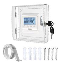 Acrylic Thermostat Lock Box With Key Transparent Large Thermostat Protector Thermostat Guard Lockable Ac Lock Box Cover