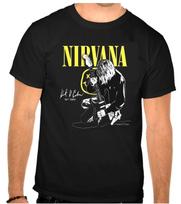 Kurt Cobain Roko Muzikos Logotipas Juodi Vaikų Marškinėliai -1301 -Vaikams- M