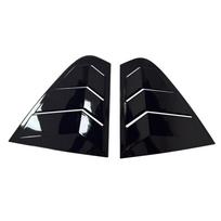 For Skoda Rapid 2012 2013 2014 2015 2016 2017 2018 Rear Window Louver Shutter Cover Side Vent Trim Windshield Car Accessories Gloss Black