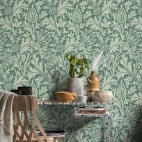 Green Leaves Peel And Stick Wall Cover Chic Self Adhesive Vinyl Furniture Cabinet Sticker Fresh Green Living Room Wall Decor 44cmx300cm