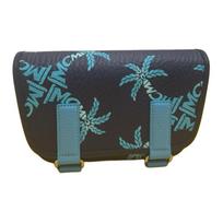 MCM Aren Palm Tree Pattern Faux Leather Crossbody Mini Bag Men bags Blue MMMFSTA051B001 Shopping Bag Set(Basic Set+Shopping Bag)