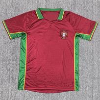 Retro 1998 m. Portugalijos namų futbolo marškinėliai - Gerbėjų leidimas XL kaštoninė