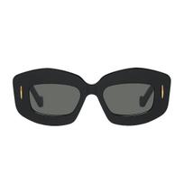 Loewe Geometric Pattern Logo Acetate Frame Irregular Sunglasses Women sunglasses Black LW40114F01A Basic Packaging-Eyeglass Pouch or Eyeglass Case,50