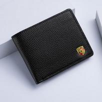 Porsche Panamera Spyder Carrera Macan Boxster Cayman Cayenne 911 970 981 991 Automobilio Vairuotojo Pažymėjimo Kredito Kortelės Laikiklis Piniginė juoda