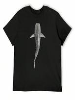 TIGER SHARK-Galeocerdo Cuvier (Above) Navy Blue T-Shirt Blacks Vintage Graphic Tee Short Sleeve Tee Designer T Shirt unisex S įvairiaspalvis