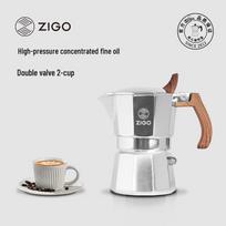 Zigo Portable Aluminum Italian Espresso Moka Pot sidabrinė spalva