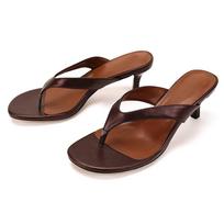 Women's Heel Toe-Thong Sandals, Open Toe Summer Slippers 42 ruda