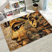 Senovės Egipto Mirties Dievas Anubis Faraonas Tutanchamonas Kaukės Kilimas Miegamajam Svetainei Sofai Namų Durų Kilimėlis Dekoras, Neslystantis Grindų Kilimėlis 40x60cm( 15x23in )