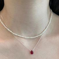 Madingas Minimalistinis Raudonas Vandens Lašo Pakabukas Karoliai Moterims Merginoms Saldūs Elegantiški Karoliai Vakarėlio Papuošalų Aksesuarai Dovanos OneSize