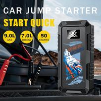 CAR ART CLUB 6000A Jump Starter,12V Car Battery Jump Starter, 24000mAh for 9L Gas 7L Diesel Engine with Booster LED Light 6000A