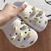 DIY Removable Shoe for Clog Shoes, 10 Pack Color - Cute Decorative Clog Accessories for Women Men One Size žalia