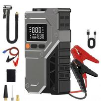 Car Jump Starter with 150PSI Tire Inflator, 6000mAh Battery Booster, Digital Air Compressor, LED Light for Cars SUVs Trucks Standard Power Clip