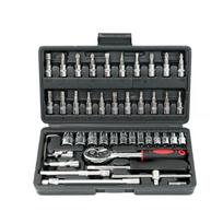 1Pc 46-Piece Set, Steam Engine Motorcycle Maintenance Management, Household Ratchet Sleeve Wrench Combination Toolbox Set, Special for Auto Repair