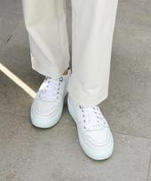 [Gisse] Natural Leather Sneakers [GIS-44258] White-225