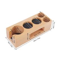 Non-Slip Design Wooden Coffee Tamper Holder 5 Hole Tamper Mat Stand  Home Use S