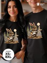 Rocker Hare oversized printed cotton autumn T-shirt L