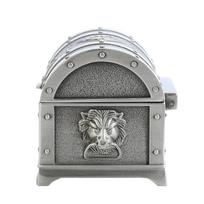 Silver Jewelry Storage Case Small Pirate Trinket Chest Keepsake Holder Case  For Women