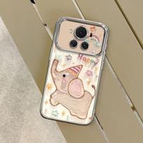 Premium Full Coverage Silicone Phone Case Honor Magic 6 5 With Cute Elephant Oil Painting Design Anti-Drop Protection Oil Painting Elephant