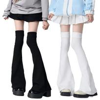 Japanese Style Spicy Femboy Over The Knee Horn Shaped Cuffs Y2K Leg Stocking Elasticity Slimming Knee Socks Sexy Accessories One Size