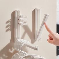 Multi-Function Home Accessories Foldable Clothes Hanger Drying Rack No Punching Required Suit Bathroom Door Plastic Organizer Storage 1PCS balta