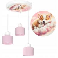 Dziecięca lampa sufitowa wisząca piesek led polska lampa e27 polska lampa