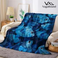 Azure School Flannel Blanket Warm Soft Halloween Christmas Couch Warm Cozy Decorative Decor Gift for All Season Size: 75*100cm, Weight: 230 GSM
