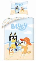 Cotton bedding 140x200 bluey blue dog holiday hit