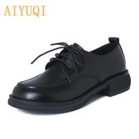 Batai Loafers Moteriški didelio dydžio suvarstomi britiško stiliaus studentiški batai pavasario mados mergaičių moteriška avalynė 35 juoda