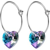 Bohemia Fashion Crystal Heart Hoop Earrings For Women Wedding Jewelry  New Eh1410 gray