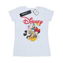 Disney Womens/Ladies Mickey Mouse Crew Cotton T-Shirt XL balta
