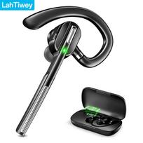 Bluetooth Headset with Noise-Cancelling Mic,Bluetooth Single-Ear (Monaural) Headset,Wireless Earpiece with LED Charging Case juoda