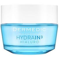 Dermedic Hydrain3 Hialuro Ultra-Hydrating Gel-Cream 50g with Hyaluronic Acid for Dry Skin Deep Moisturizing