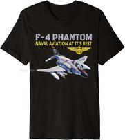 Oversized T-shirt Naval Aviation F-4 Phantom Jet Interceptor And Fighter-bomber Cotton Tshirt Unisex Tops Tees Men's Clothing... 5XL įvairiaspalvis